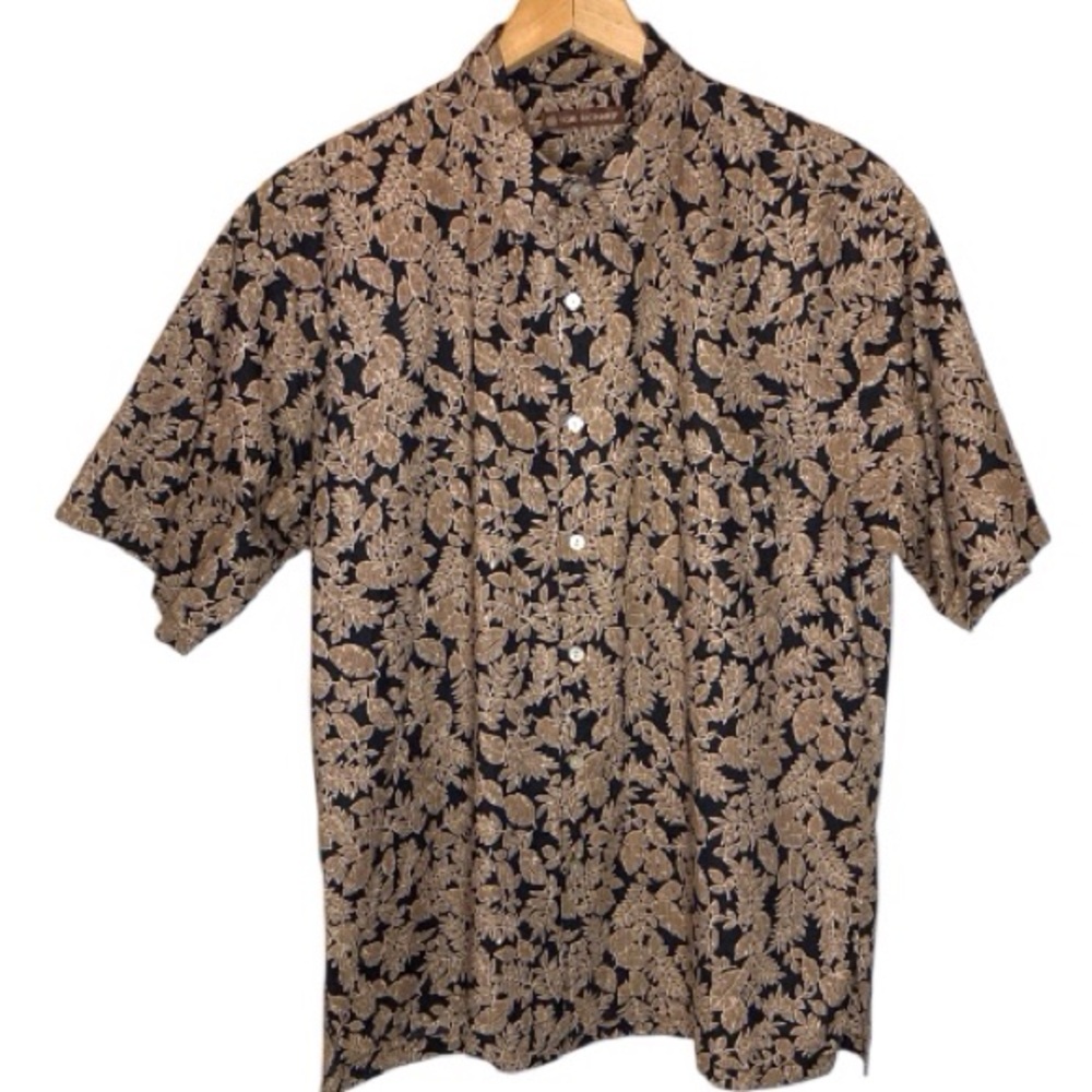 Tori Richard | Men’s Botanical Print Hawaiian Shirt L